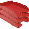 CORBEILLE ACOURRIER Q-CONNECT POLYPROPYLENE DOCUMENTS A4 240X320MM EMPILABLE 350X255X65MM COLORIS ROUGE OPAQUE