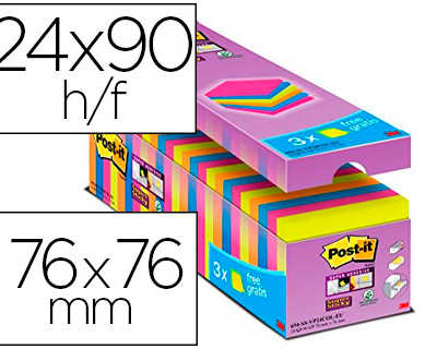 bloc-notes-post-it-super-stick-y-76x76mm-90f-repositionnables-adhasif-renforca-coloris-assortis-naon-barquette-24-blocs