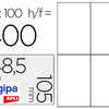 ATIQUETTE ADHASIVE APLI AGIPA MULTI-USAGE 105X148.5MM TOUTE IMPRIMANTE BOÎTE 400 UNITAS