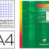 COPIE DOUBLE CLAIREFONTAINE A4 210X297MM PAPIER VALIN VELOUTA 100P 90G 5X5MM NON PERFORAES ATUI VERNI