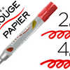 MARQUEUR ROUGE PAPIER PERMANENT POINTE BISEAUTÉE TRACÉ 2/4MM ENCRE BASE ALCOOL COULEUR ROUGE