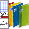 CAHIER PIQUA OXFORD OPENFLEX C OUVERTURE POLYPROPYLENE TRANSPARENTE RAINURAE A4+ 24X32CM 140 PAGES SAYES PAGE DE GARDE