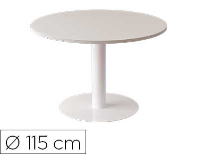 table-ronde-paperflow-easydesk-diametre-115cm-coloris-pied-acier-blanc-plateau-blanc