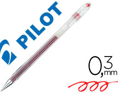 stylo-bille-pilot-g1-5-acritur-e-fine-0-3mm-encre-gel-rechargeable-corps-translucide-coloris-rouge