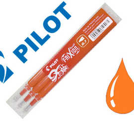 recharge-roller-pilot-frixion-clicker-acriture-moyenne-0-5mm-encre-effacable-coloris-orange-set-de-3-unitas