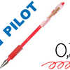 STYLO-BILLE PILOT G1 GRIP ÉCRITURE MOYENNE 0.5MM ENCRE GEL RECHARGEABLE CORPS TRANSLUCIDE GRIP CAOUTCHOUC ROUGE