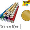 ROULEAU PAPIER FOLIA MÉTALLISÉ UNI 50CMX10M 1 FACE COLORIS OR