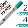 MARQUEUR ROUGE PAPIER PERMANENT POINTE BISEAUTÉE TRACÉ 2/4MM ENCRE BASE ALCOOL COULEUR VERT