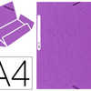 CHEMISE EXACOMPTA CARTE LUSTRA E 5/10E 400G 3 RABATS ET ALASTIQUE A4 FORMAT 240X320MM COLORIS VIOLET