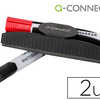 BROSSE Q-CONNECT MAGNÉTIQUE AVEC MARQUEUR ROUGE ET NOIR POUR TABLEAU BLANC