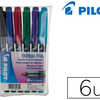 STYLO-FEUTRE PILOT V SIGN PEN ACRITURE MOYENNE 0.6MM POINTE FIBRE POLYESTER ENCRE INTENSE LIQUIDE POCHETTE 6 UNITAS