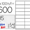 ATIQUETTE ADHASIVE APLI AGIPA IMPRIMANTE LASER COPIEUR 105X37MM BOÎTE 1600 UNITAS