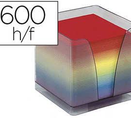 bloc-cube-quo-vadis-plexiglass-fuma-bo-te-distributrice-bloc-papier-encoche-prahension-600f-80g-arc-en-ciel