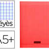 CAHIER PIQUA CLAIREFONTAINE CO UVERTURE POLYPROPYLENE TRANSPARENTE A5+ 17X22CM 96 PAGES 90G SAYES COLORIS ROUGE