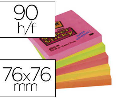 bloc-notes-post-it-super-stick-y-couleurs-naon-76x76mm-90f-repositionnables-adhasif-renforca-coloris-assortis-5-blocs