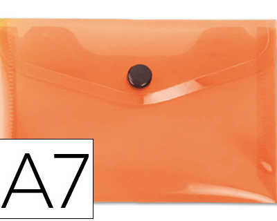 pochette-enveloppe-liderpapel-polypropylene-180-microns-a7-105x74mm-50f-fermeture-bouton-rasistant-transparent-orange