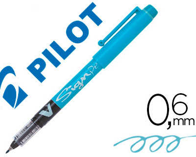 stylo-feutre-pilot-v-sign-pen-acriture-moyenne-0-6mm-pointe-fibre-polyester-encre-intense-liquide-coloris-turquoise