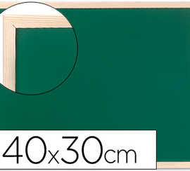 tableau-vert-q-connect-mural-cadre-en-bois-laqu-craie-l-ger-r-sistant-nettoyage-facile-accessoires-fixation-mur-40x30cm