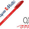 STYLO-BILLE PAPER MATE INKJOY 100 ACRITURE MOYENNE 0.5MM ULTRA DOUCE CORPS TRIANGULAIRE RASISTE BAVURES COLORIS ROUGE