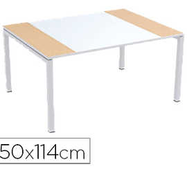 bureau-paperflow-easydesk-150x-114cm-pieds-acier-apoxy-blanc-plateau-blanc-h-tre