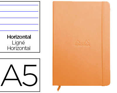carnet-rhodia-webnotebook-a5-1-4-8x21cm-couverture-simili-cuir-tangerine-192-pages-90g-ligna-alastique-marque-page-orang