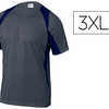 TEE-SHIRT BALI POLYESTER 160G/ M2 COL ROND MANCHES COURTES TRAITEMENT SACHAGE RAPIDE COLORIS GRIS/BLEU MARINE TAILLE 3XL