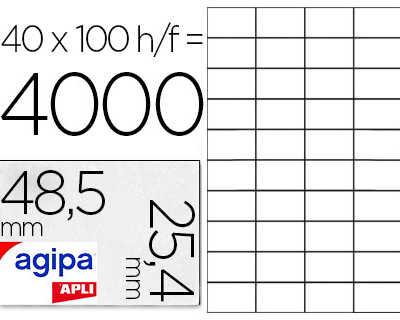 atiquette-adhasive-apli-agipa-multi-usage-48-5x25-4mm-toute-imprimante-bo-te-4000-unitas