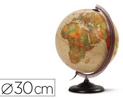 globe-antique-jpc-gaographique-en-relief-diametre-30cm-pied-abs-noir-maridien-matal