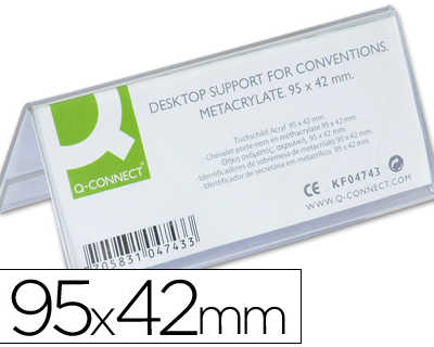 chevalet-q-connect-porte-noms-mathacrylate-idaal-systeme-identification-95x42mm