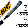 MARQUEUR BIC PERMANENT MARKING 2300 POINTE BISEAUTAE TRACA 3/5MM CORPS PLASTIQUE ENCRE BASE ALCOOL COLORIS NOIR