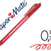 STYLO-BILLE PAPER MATE INKJOY 100 ACRITURE MOYENNE 0.5MM ENCRE ULTRA DOUCE RASISTE BAVURES RATRACTABLE COLORIS ROUGE