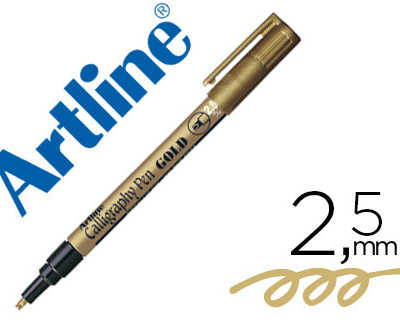 marqueur-artline-permanent-poi-nte-large-biseautae-2-5mm-tous-supports-corps-matal-encre-pigmentae-rasiste-eau-couleur-o