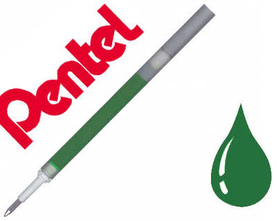 recharge-pentel-roller-encre-g-el-tradio-lr7-largeur-moyenne-coloris-vert