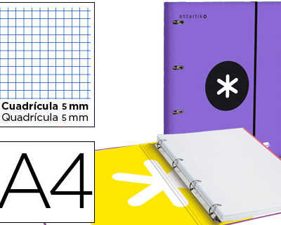 classeur-liderpapel-antartik-4-anneaux-ronds-40mm-a4-carton-remborda-feuillets-mobiles-quadrillage-5mm-coloris-violet