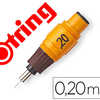 RECHARGE ROTRING STYLO TECHNIQ UE ROTRING ISOGRAPH GAINE MATAL 3/5MM TRAIT 0.20MM NORMES DIN 15 ET DIN 6776