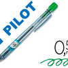 STYLO-BILLE PILOT B2P MOYEN 0.5MM RÉTRACTABLE RECHARGEABLE CORPS TRANSLUCIDE BLEUTÉ PLASTIQUE RECYCLÉ COULEUR VERT