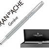 STYLO-PLUME CARAN D'ACHE PLAQU É PALLADIUM ECRIDOR CUBRIK HEXAGONAL CAPUCHON CLIP FLEXIBLE ÉCRITURE MOYENNE ÉTUI LUXE