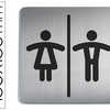 PLAQUE PICTOGRAMME DURABLE TOILETTE HOMME/FEMME