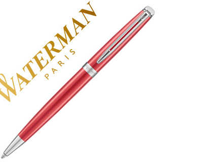 stylo-bille-waterman-hamispher-e-coral-pink-ct-pointe-fine-encre-bleue