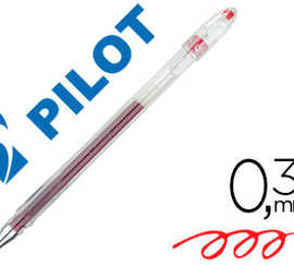 stylo-bille-pilot-g1-5-acritur-e-fine-0-3mm-encre-gel-rechargeable-corps-translucide-coloris-rouge