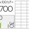 ATIQUETTE ADHASIVE Q-CONNECT 7 0X30MM COINS DROITS IMPRIMANTE JET D'ENCRE LASER COPIEUR BOÎTE 100 FEUILLES 2700 UNITAS