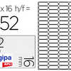 ATIQUETTE ADHASIVE APLI AGIPA MULTI-USAGE 16X22MM LASER JET D'ENCRE FORMATS PARAMATRAS ATUI A5 1152 UNITAS