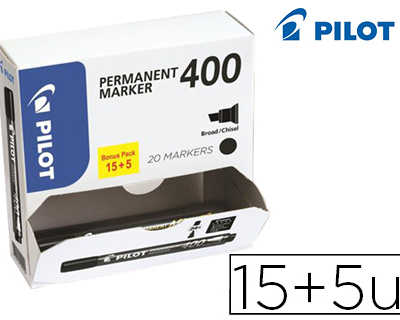 marqueur-pilot-400-permanent-p-ointe-biseautae-large-sachage-instantana-pack-15-5-unitas-coloris-noir