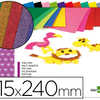 FEUTRINE LIDERPAPEL A4+ 240X31 5MM 180G APAISSEUR 1.5MM COLORIS ASSORTIS BLOC 10 PLAQUES