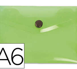 pochette-enveloppe-liderpapel-polypropylene-180-microns-a6-148x105mm-50f-fermeture-bouton-transparent-frosty-vert