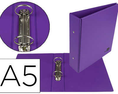 classeur-liderpapel-2-anneaux-ronds-40mm-a5-carton-remborda-pvc-coloris-violet