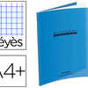 CAHIER PIQUA CONQUARANT CLASSI QUE COUVERTURE POLYPROPYLENE RIGIDE TRANSPARENTE A4+ 24X32CM 96 PAGES 90G SAYES BLEU