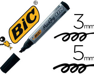 marqueur-bic-permanent-marking-2300-pointe-biseautae-traca-3-5mm-corps-plastique-encre-base-alcool-coloris-noir