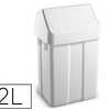 POUBELLE TTS PLASTIQUE COUVERC LE BASCULANT AMOVIBLE 12L 400X230X200MM COLORIS BLANC