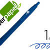 STYLO-BILLE LIDERPAPEL GUMMY T OUCH RATRACTABLE ACRITURE 1MM CORPS EFFET GOMME COULEUR ENCRE BLEUE